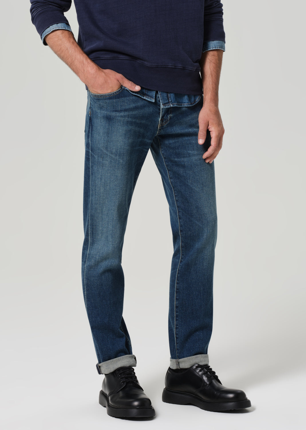 Adler Slim Cashmere Denim in Cyrus front