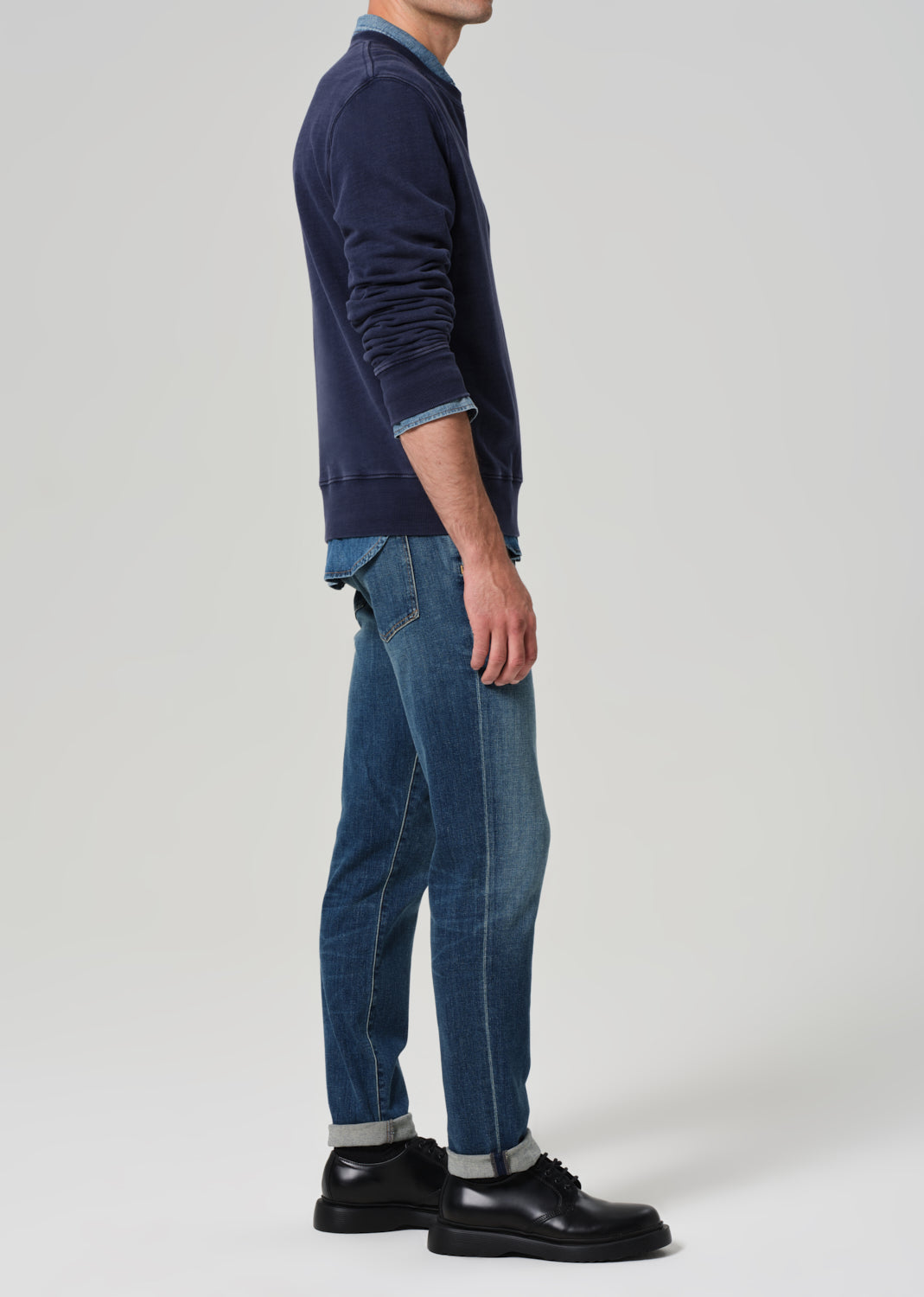 Adler Slim Cashmere Denim in Cyrus side