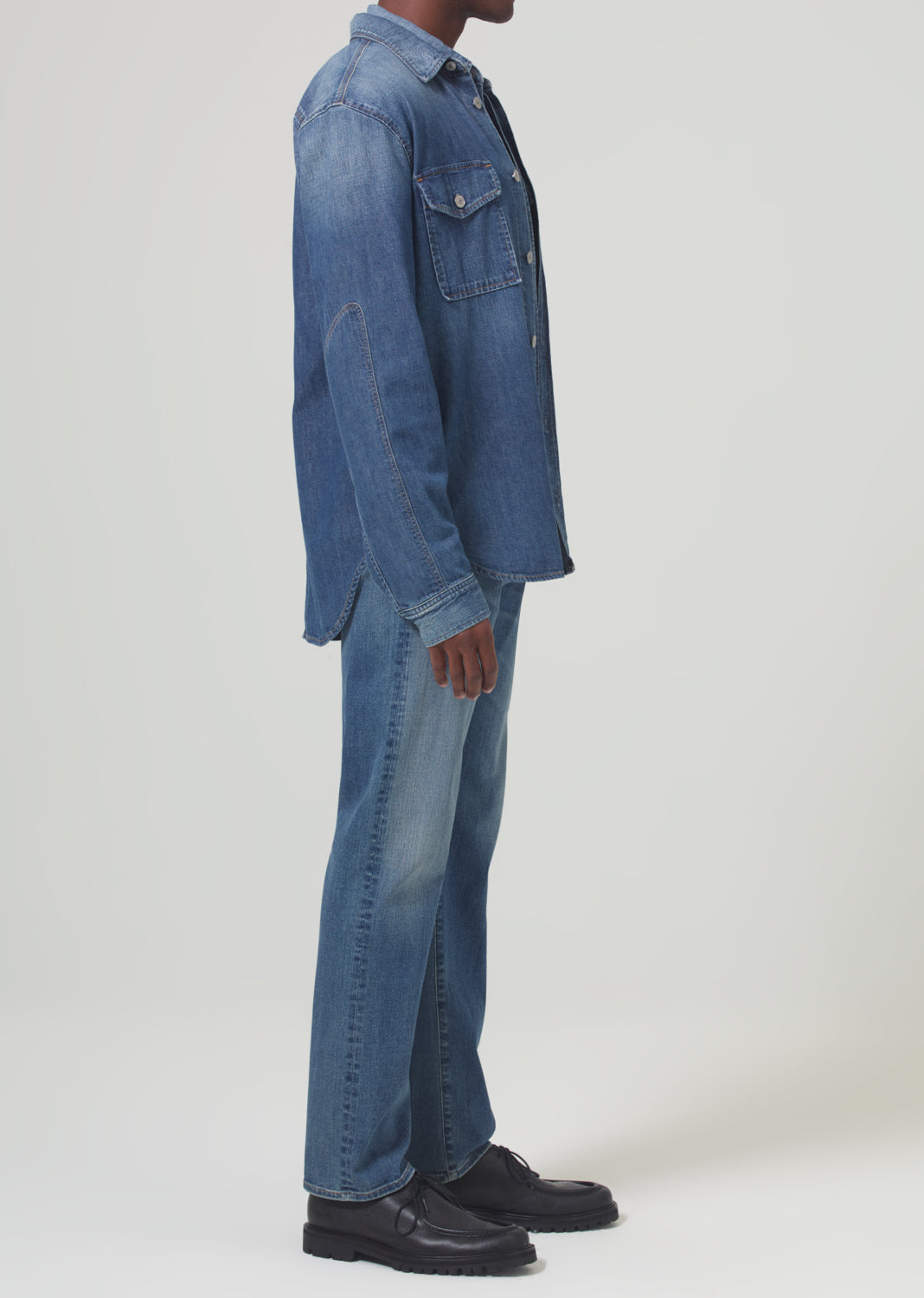 Elijah Relaxed Straight Stretch Selvedge in Thames side