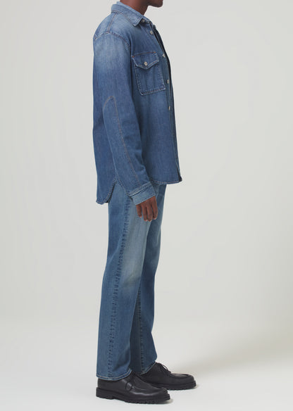 Elijah Relaxed Straight Stretch Selvedge in Thames side