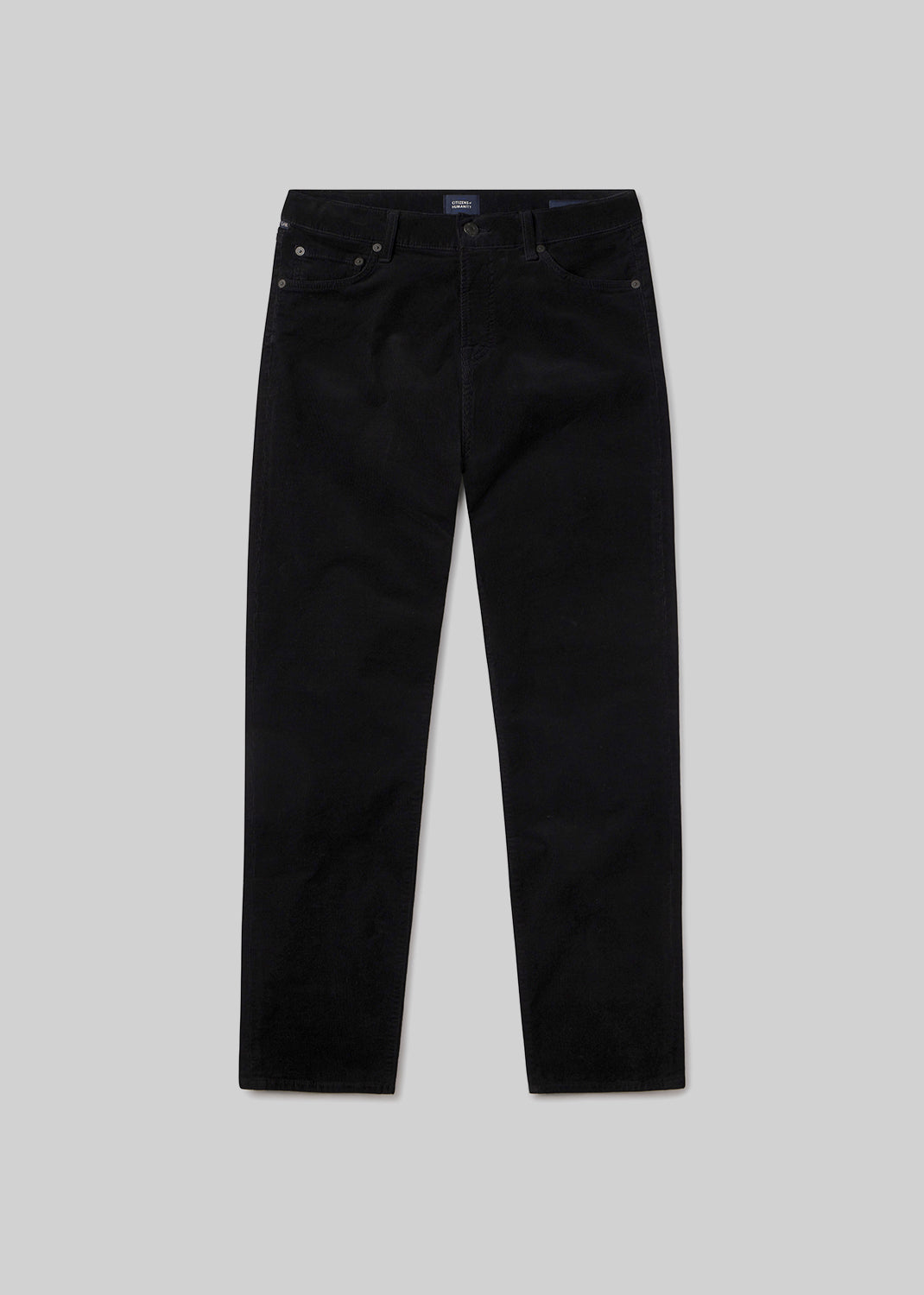 Elijah Straight Corduroy in Black flat