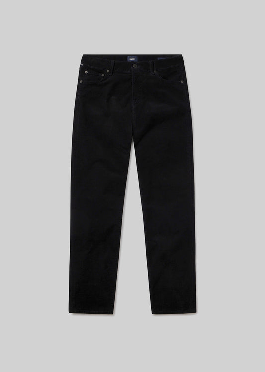 Elijah Straight Corduroy in Black flat