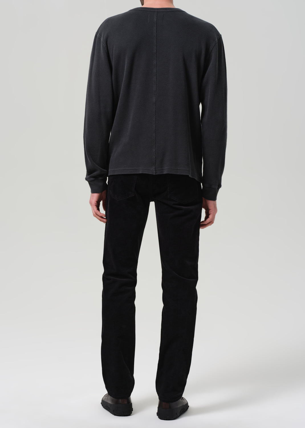 Elijah Straight Corduroy in Black back