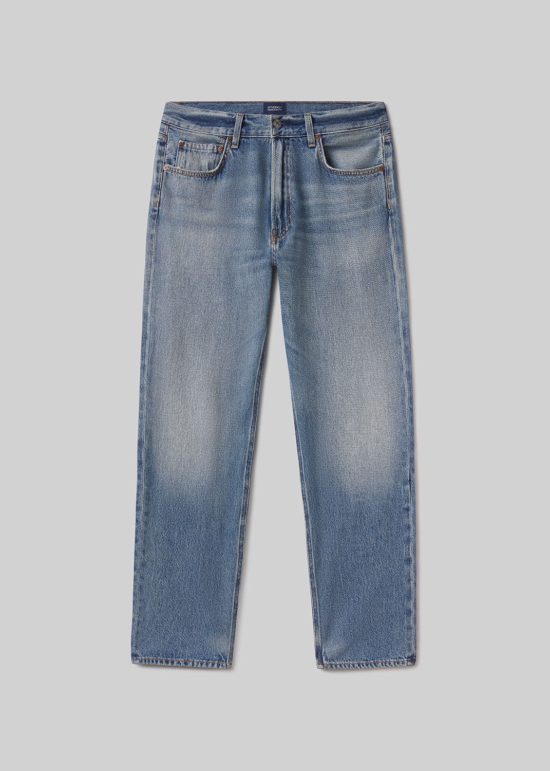 Elijah Straight Premium Vintage in Shadow Blue flat