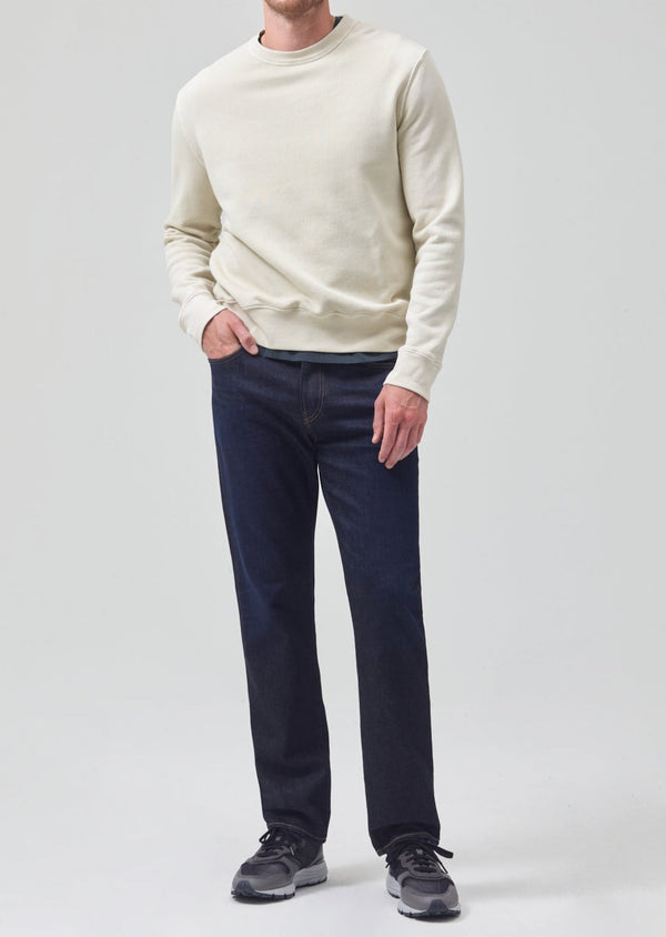 Elijah Relaxed Straight Cashmere Denim in Falcon