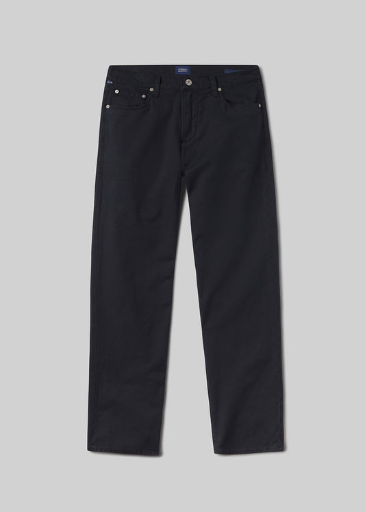Elijah Straight Comfort Stretch Linen in Navy flat