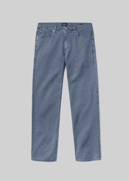 Stone blue pants, front product view