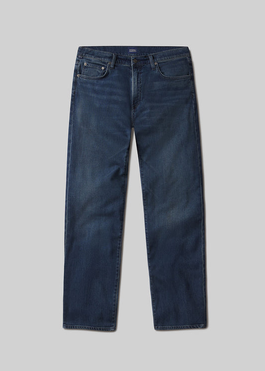 Elijah Straight Tropical Denim in Tinted Dark flat
