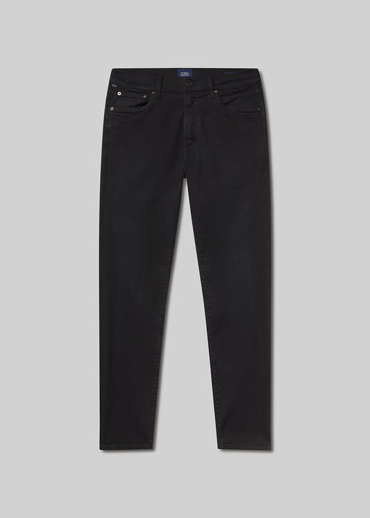 Black jeans on a grey background