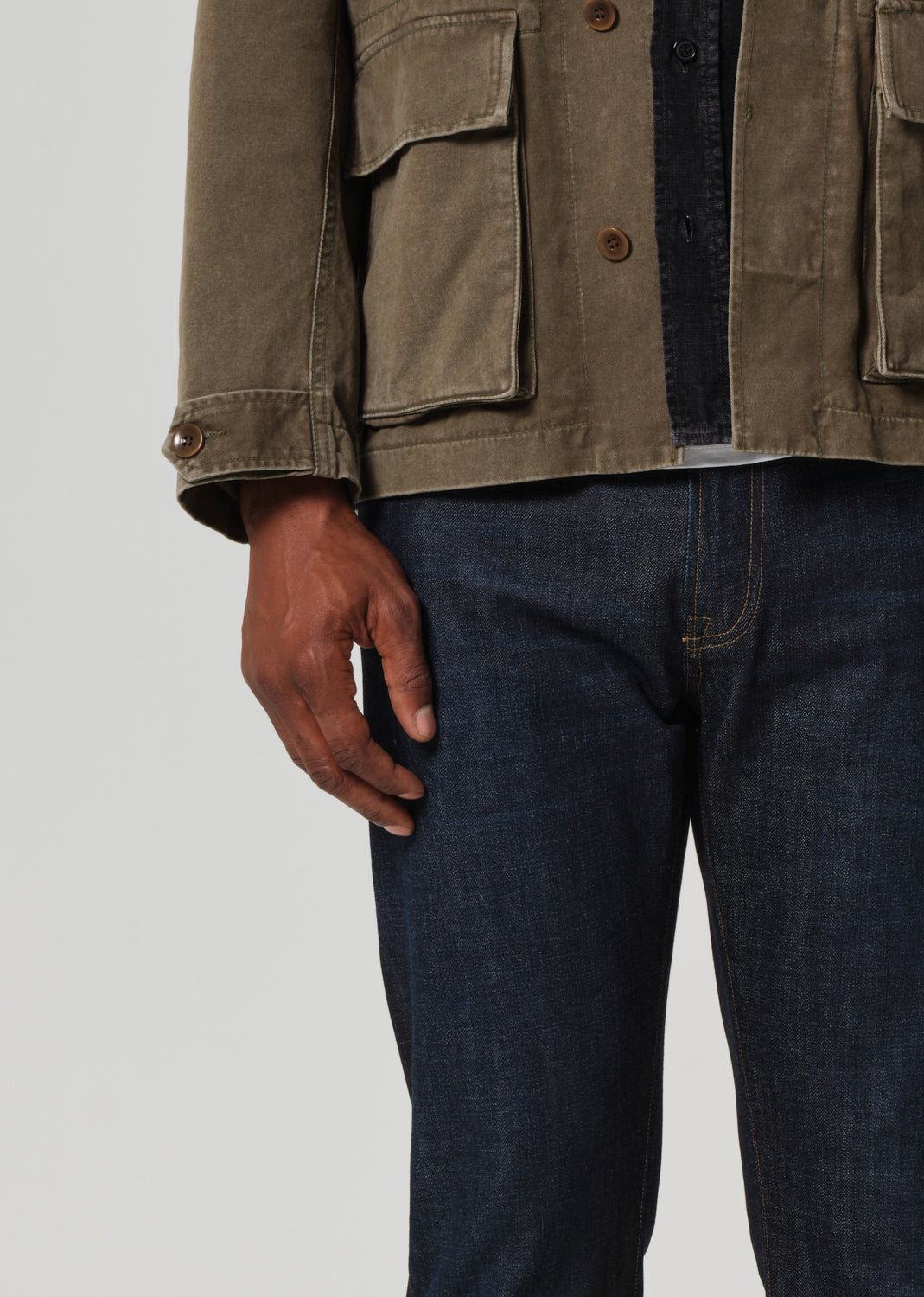 Elijah Relaxed Straight Japanese Selvedge in Alton detail