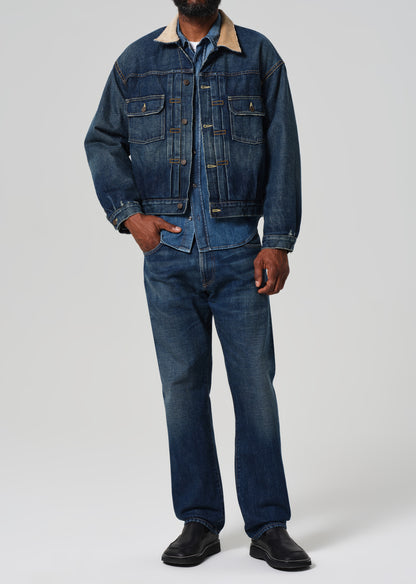 Elijah Relaxed Straight Japanese Selvedge in Covell front