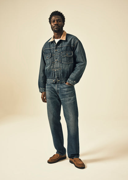 Elijah Relaxed Straight Japanese Selvedge in Covell