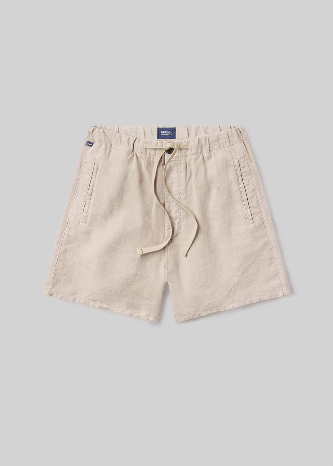 Drawstring Deck Short in Wheat flat