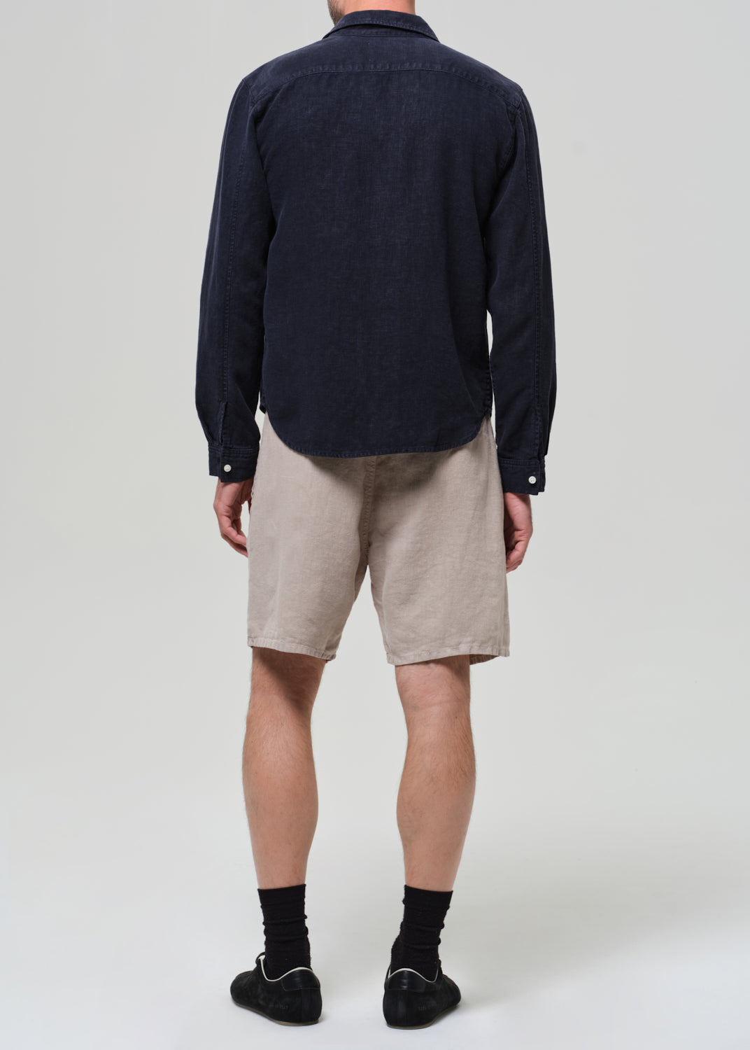 Drawstring Deck Linen Short in Wheat