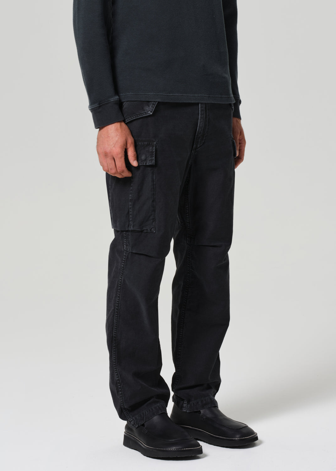 M-51 Cargo Pant in Washed Black front