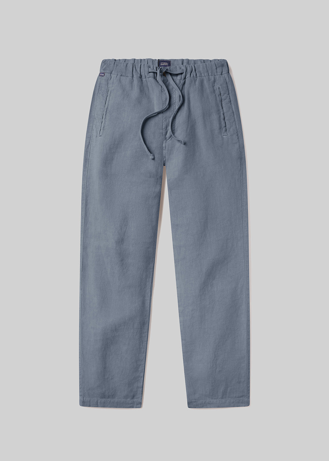 Drawstring Deck Linen Pant
In Stone Blue