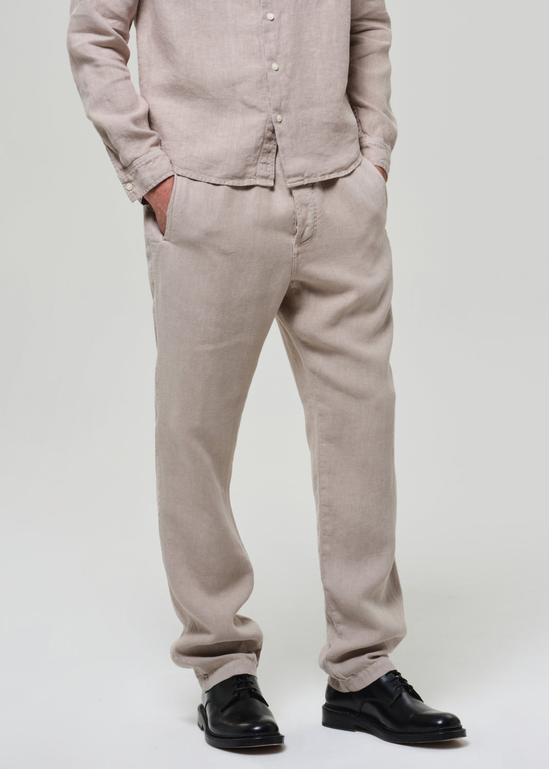 Drawstring Deck Linen Pant in Wheat