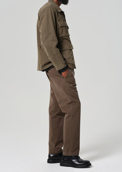 Flat Front Chino in Bay Leaf side