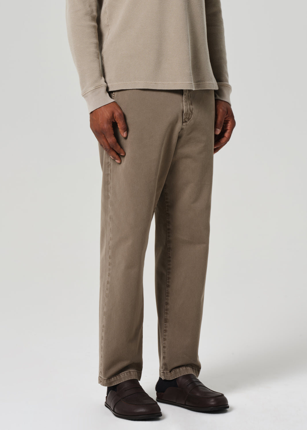 Flat Front Chino in Hazel front