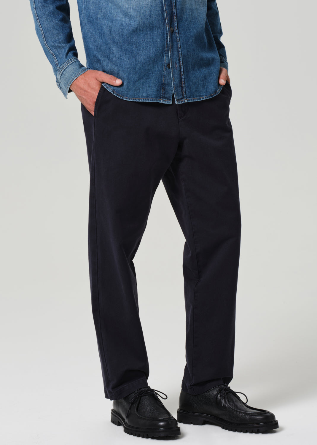 Flat Front Chino in Navy front