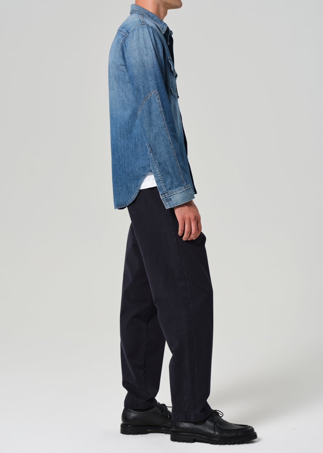 Flat Front Chino in Navy side