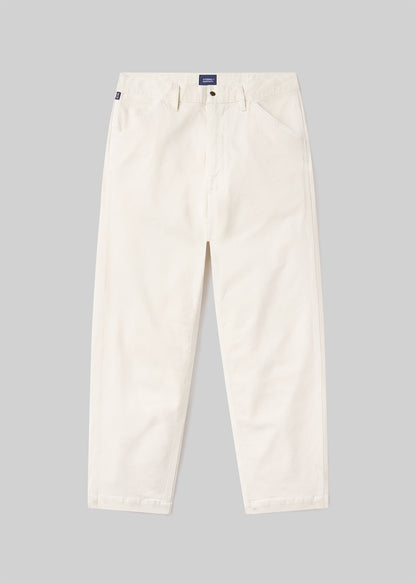 White pants on a gray background