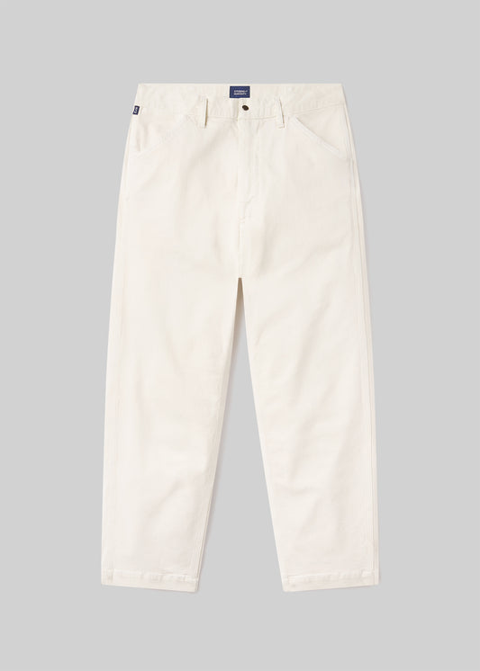 White pants on a gray background