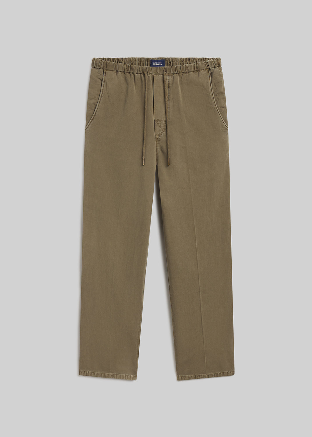 Relaxed Drawstring Pull On Pant in Bezal FLAT