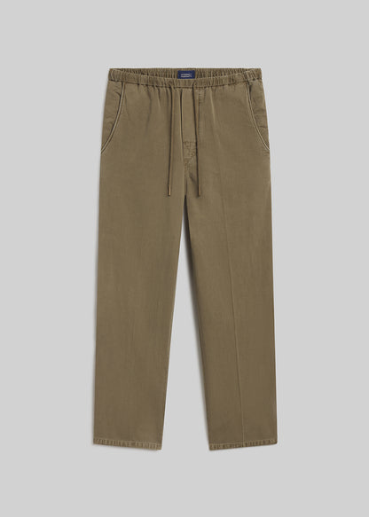 Relaxed Drawstring Pull On Pant in Bezal FLAT