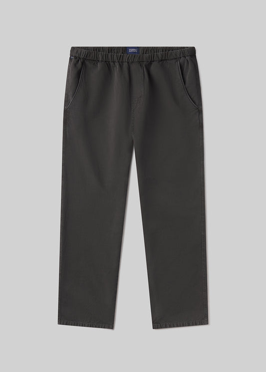Relaxed Pull On Pant  in Washed Black flat