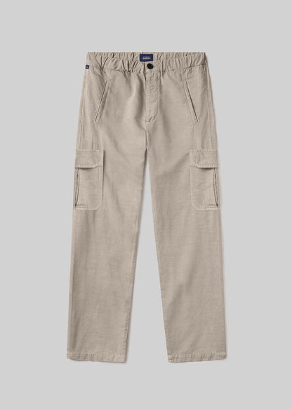 Light beige cargo pants, front product view