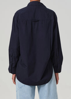 Linen True Navy Kayla Shirt
