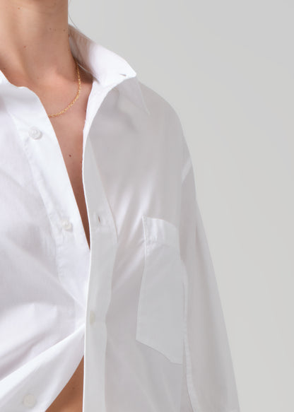 Kayla Shirt in Optic White detail