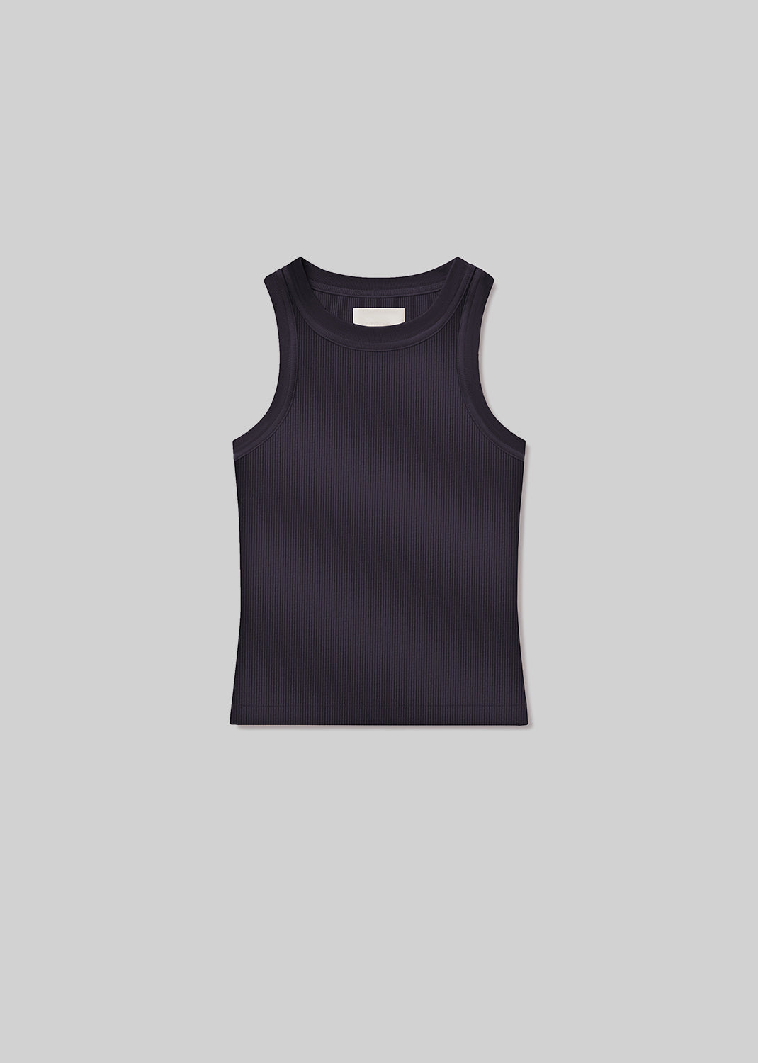 Isabel Rib Tank in Charcoal flat