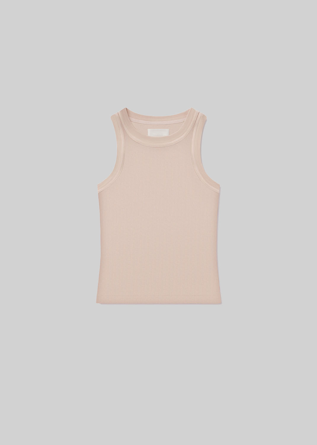 Isabel Rib Tank in Muted Rose flat