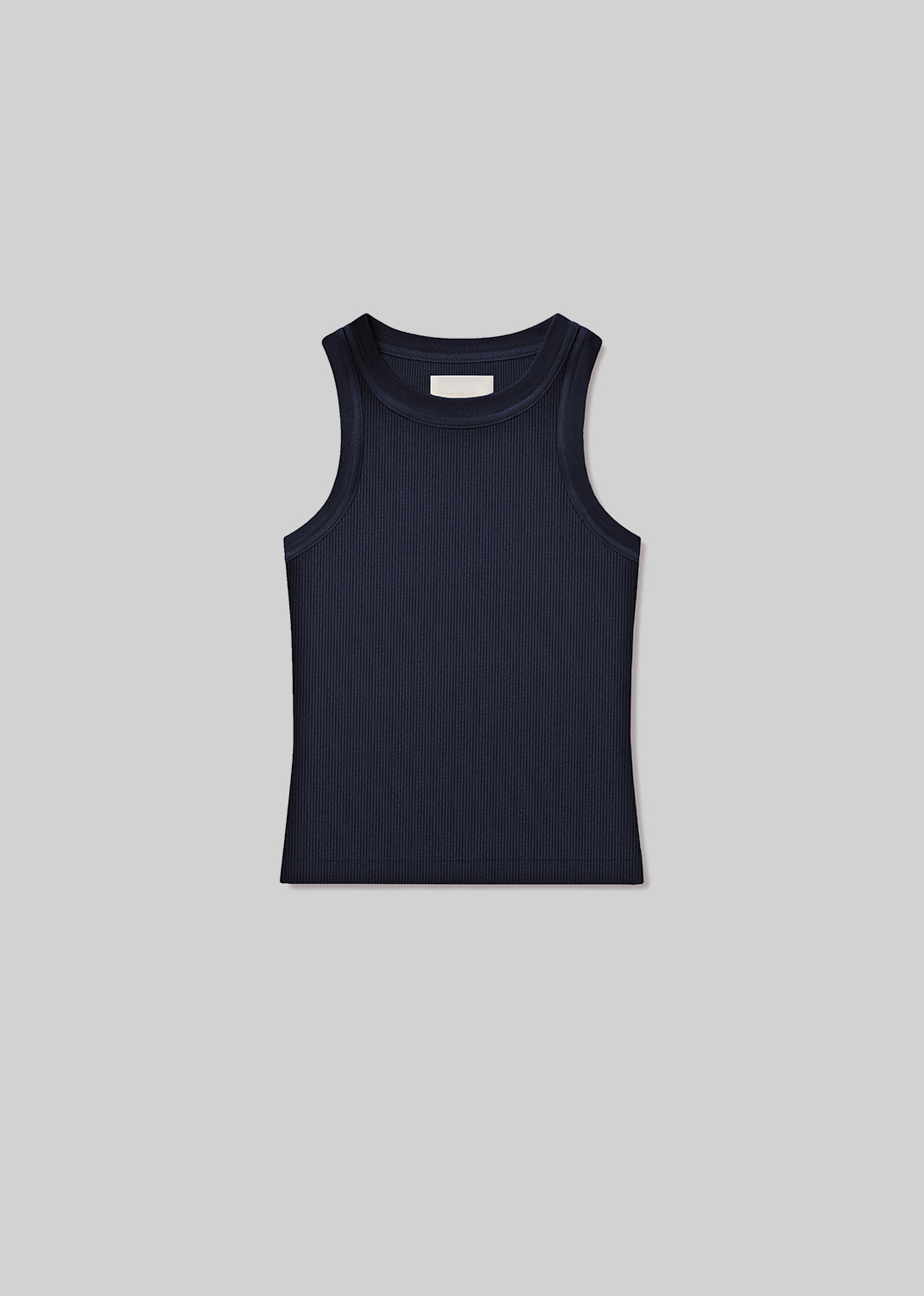 Isabel Rib Tank in Navy flat