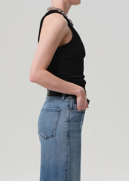 Isabel Rib Tank in Black side