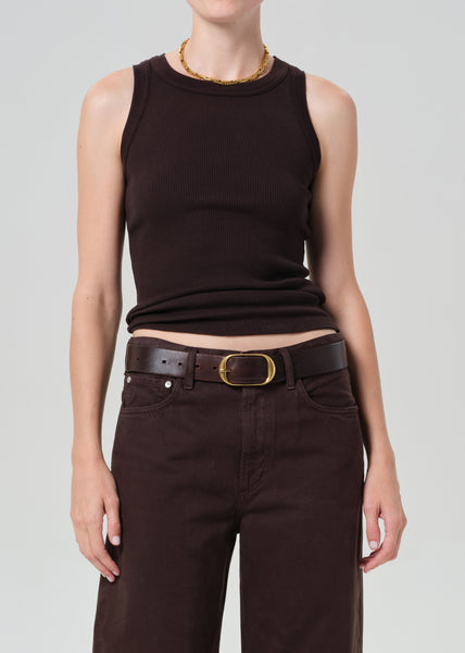 Isabel Rib Tank in Chocolate – Citizens of Humanity