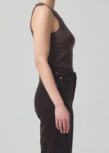 Isabel Rib Tank in Fig side