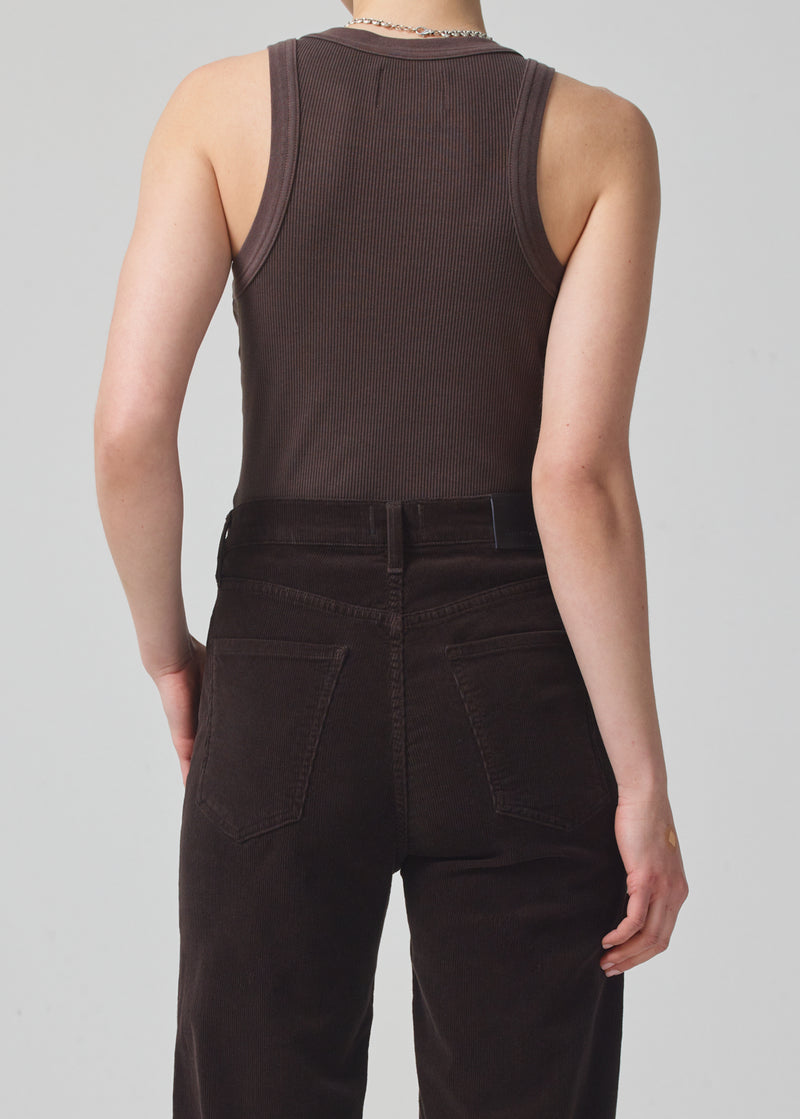 Isabel Rib Tank in Fig back