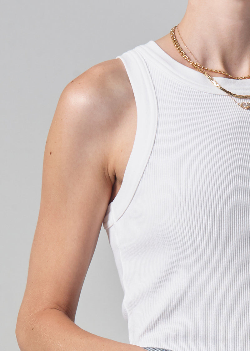 Isabel Rib Tank in White – Citizens of Humanity