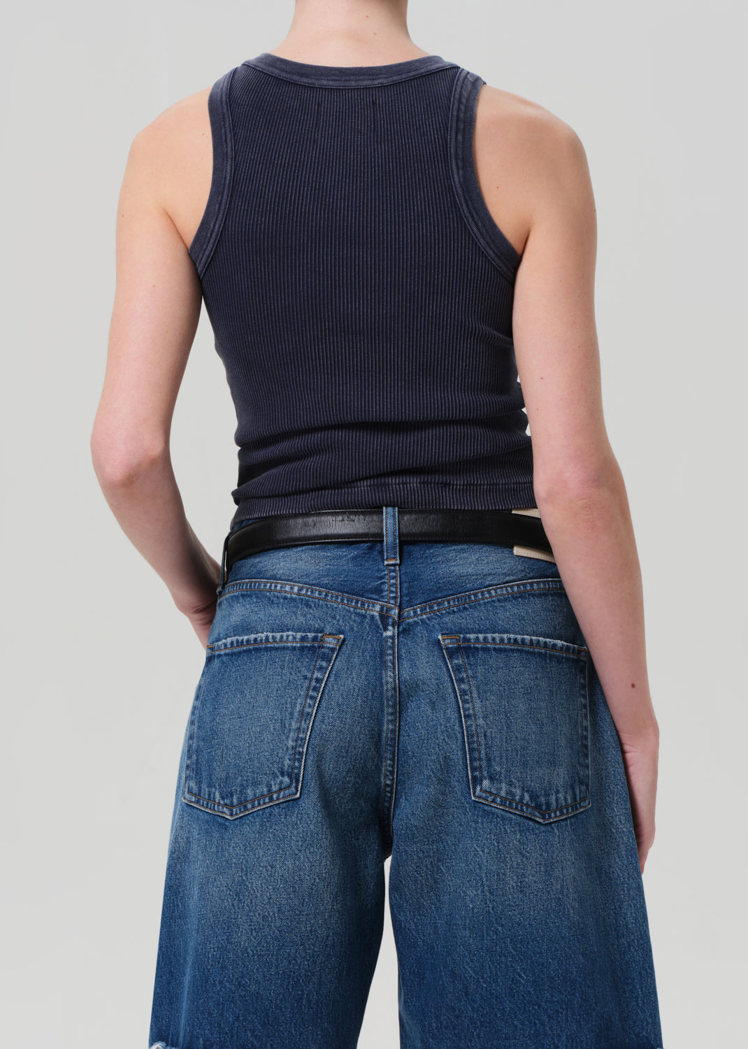 Isabel Rib Tank in Mineral Navy – Citizens of Humanity