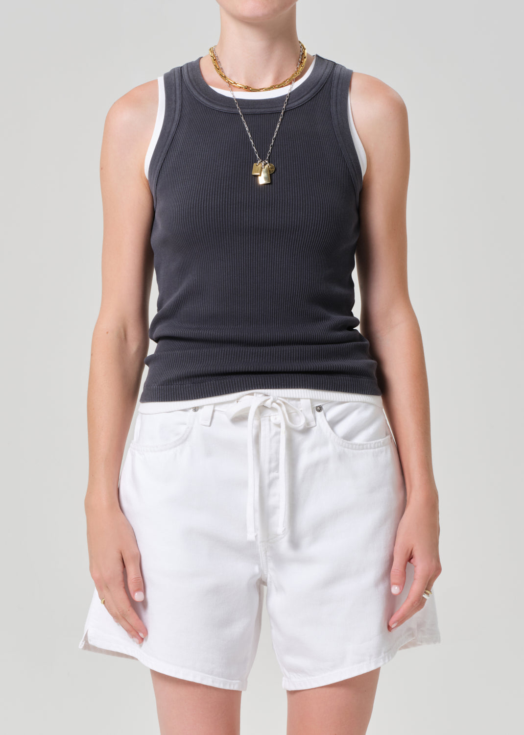 Isabel Rib Tank
In Charcoal Mineral