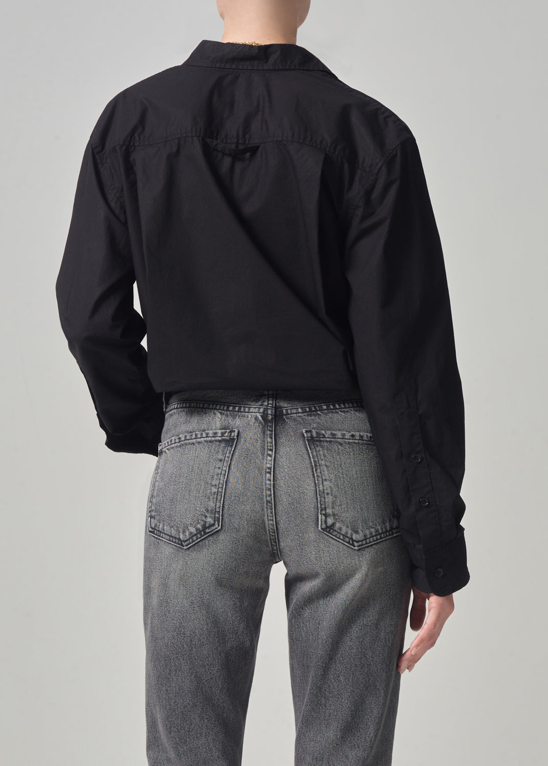 Kayla Shrunken Shirt - Black