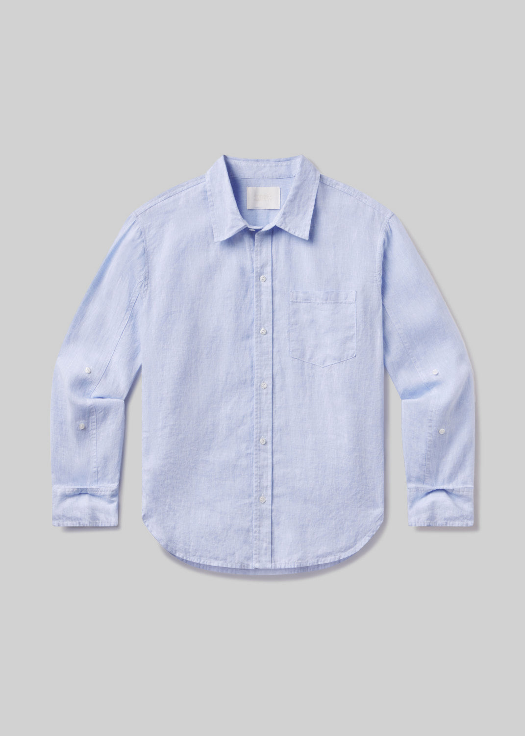 Kayla Shrunken Linen Shirt in Glint flat