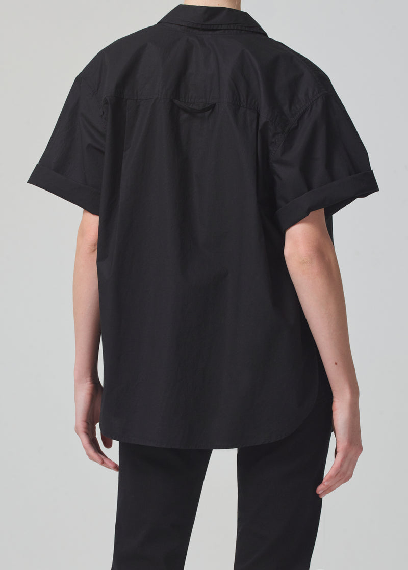 Short Sleeve Kayla Shirt in Black