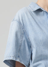Short Sleeve Kayla Shirt in Wind Chime