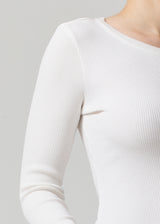 Adeline Top in Soft White detail