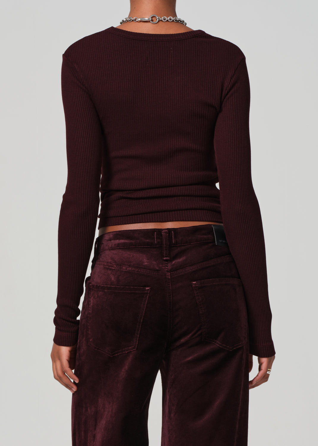 Bina Crewneck in Burgundy back