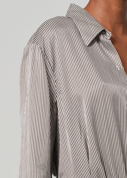 Camilia Shirt in Venetian Stripe detail